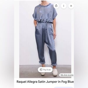 Silky blue Raquel Aalegra size 1 Jumpsuit with Pockets